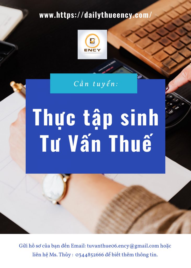 TIN TUYỂN DỤNG – THỰC TẬP SINH TƯ VẤN THUẾ